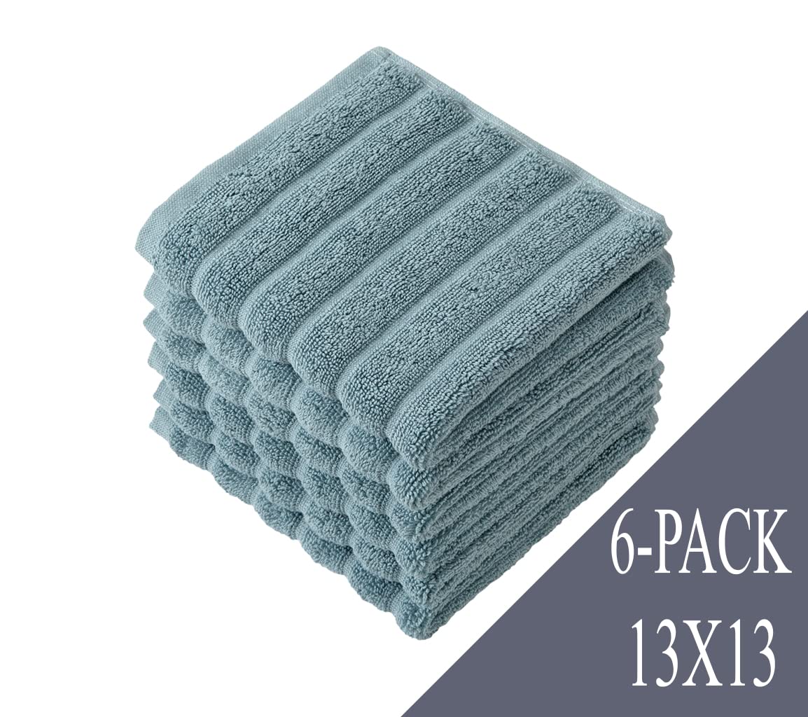 Classic Turkish Towels - Luxury Ribbed Washcloths, 100% Turkish Cotton, Quick Dry, Soft And Absorbent Face Wash Towels, Brampton